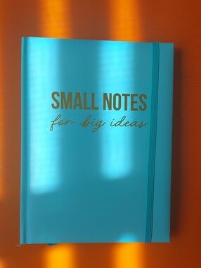 Turquoise Hardcover Notebook - "Small Notes for Big Ideas"